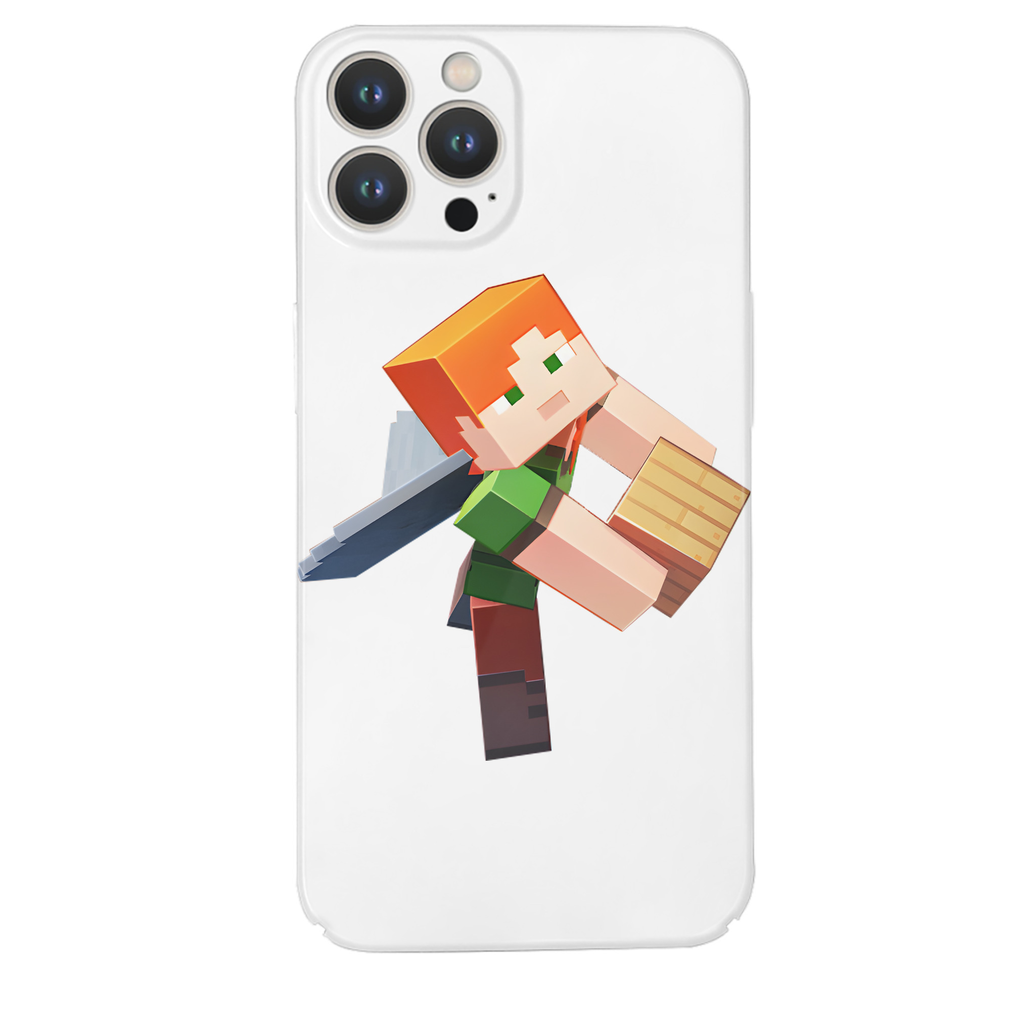 （画像用） マインクラフト ブロックの世界 Minecraft MC Block world 【iPhone 14シリーズ対応】ハードケース